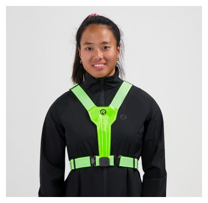 Gilet de Course Haute Visibilité à LED Rechargeable USB Lumières Avant et Arrière Réfléchissant