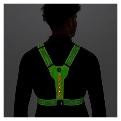Gilet de Course Haute Visibilité à LED Rechargeable USB Lumières Avant et Arrière Réfléchissant