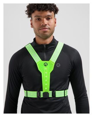 Gilet de Course Haute Visibilité à LED Rechargeable USB Lumières Avant et Arrière Réfléchissant