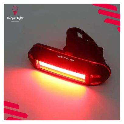 2 en 1 - Eclairage de vélo rouge et blanc LED 100 lumens