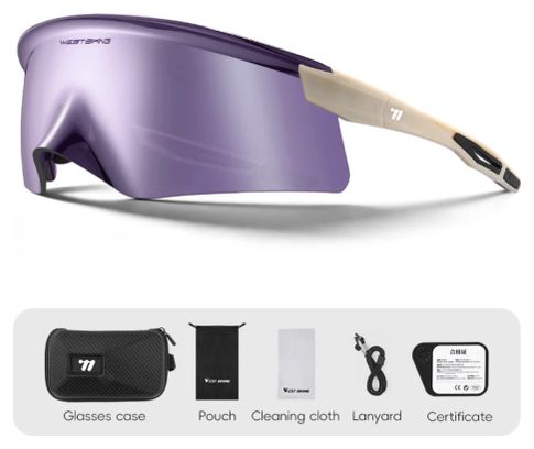 Lunettes West Biking HD Coated UV400 Ecran Panoramique Violet