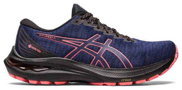 Asics GT-2000 11 GTX Blauw/Zwart/Roos Dames Hardloopschoenen