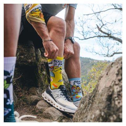Calzini BV Sport Trail Ultra High Ravito Collector DBDB Blu/Giallo