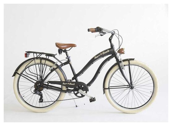 VELO VIA VENETO CRUISER 26 6V. FEMME 43 noir mat