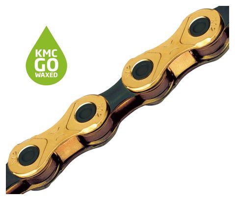 Chaîne KMC X12 Waxed 12V Or Ti-N Noir