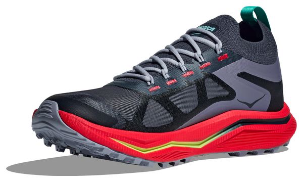 Hoka Zinal 2 Trail Shoes Blue/Red Men's