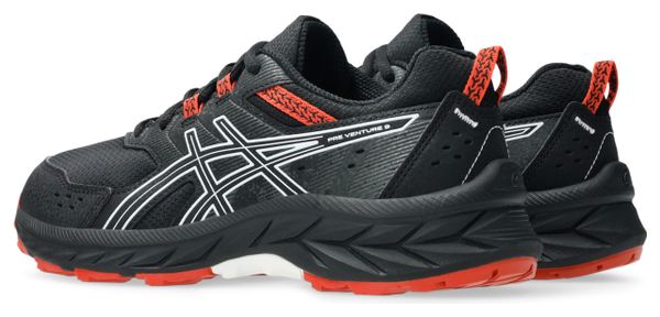 Zapatillas Trail Asics Pre Venture 9 GS Negro/Rojo Niño