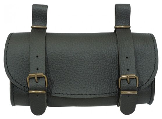 SACOCHE DE SELLE VELO VINTAGE STYLE CUIR NOIR
