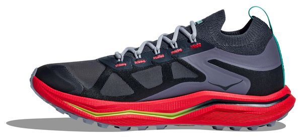 Chaussures Trail Hoka Zinal 2 Bleu/Rouge Femme
