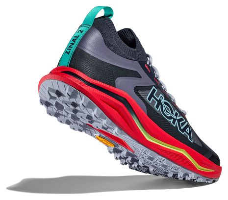 Chaussures Trail Hoka Zinal 2 Bleu/Rouge Femme