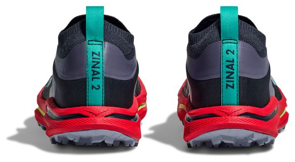 Chaussures Trail Hoka Zinal 2 Bleu/Rouge Femme
