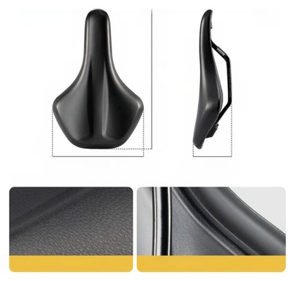 Selle vélo ROCKBROS ergonomique respirante noire