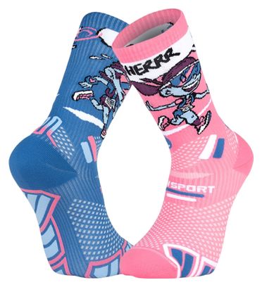 Calzini BV Sport Trail Ultra High Finisher Collector DBDB Blu/Rosa