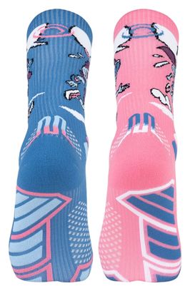 Calzini BV Sport Trail Ultra High Finisher Collector DBDB Blu/Rosa