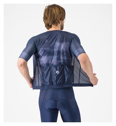 Maillot Manches Courtes Castelli Climber's A/C Bleu Homme