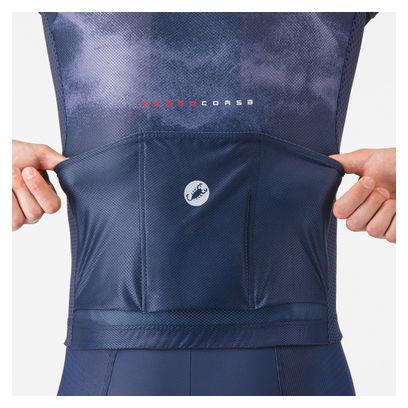 Maillot Manches Courtes Castelli Climber's A/C Bleu Homme