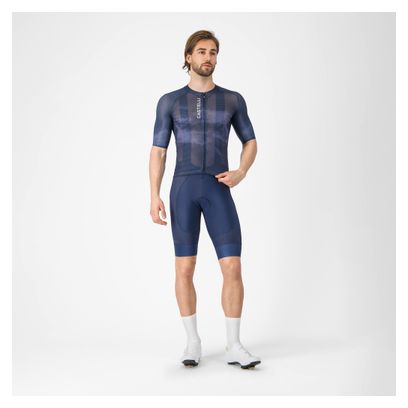 Maillot Manches Courtes Castelli Climber's A/C Bleu Homme