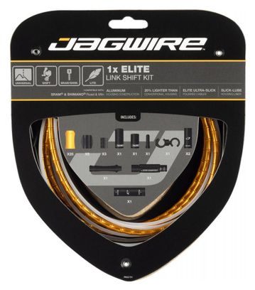 Kit Câble et Gaine pour Dérailleur Jagwire 1x Elite Link Shift Kit Or