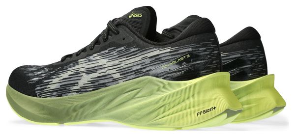 Chaussures de Running Asics Novablast 3 Noir Vert Homme