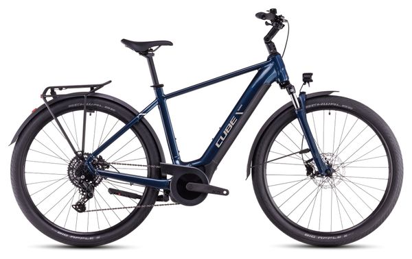 VTC Électrique Cube Touring Hybrid One 500 Shimano Cues 9V 500 Wh 700 mm Bleu Deep Sea 2025