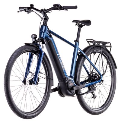 VTC Électrique Cube Touring Hybrid One 500 Shimano Cues 9V 500 Wh 700 mm Bleu Deep Sea 2025