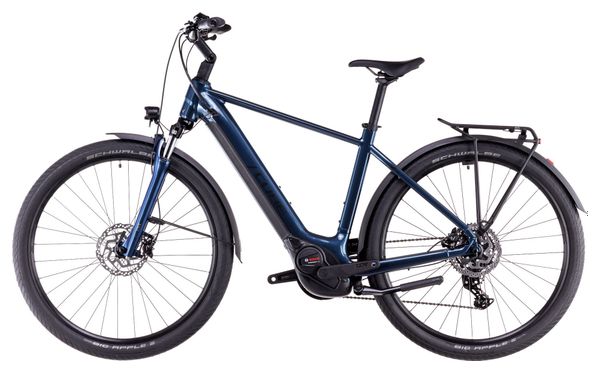 VTC Électrique Cube Touring Hybrid One 500 Shimano Cues 9V 500 Wh 700 mm Bleu Deep Sea 2025