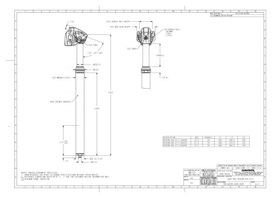 Rockshox Reverb AXS XPLR A2 Wireless Telescopic Seatpost (Without Remote)