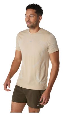 Herenshirt Asics Road Seamless White met korte mouwen