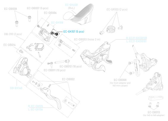 Screws Campagnolo Ekar 13V Master Cylinder (x5 Units)