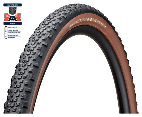 American Classic Krumbein 700 mm Gravel Tiretto Tubeless Ready Pieghevole Stage 5S Armor Rubberforce G Brown Sidewall