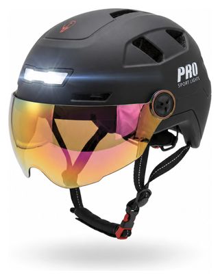Casco per Speed Pedelec con 2 visiere e illuminazione a LED