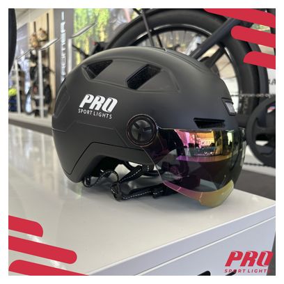 Casco per Speed Pedelec con 2 visiere e illuminazione a LED