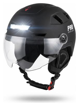 Casco per Speed Pedelec con 2 visiere e illuminazione a LED