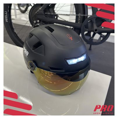 Casco per Speed Pedelec con 2 visiere e illuminazione a LED