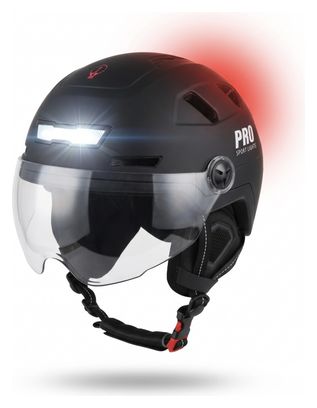 Casco per Speed Pedelec con 2 visiere e illuminazione a LED