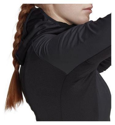 Chaqueta cortavientos Adidas Five Ten Flooce para mujer Negra