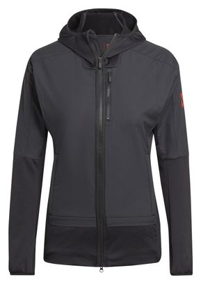 Chaqueta cortavientos Adidas Five Ten Flooce para mujer Negra