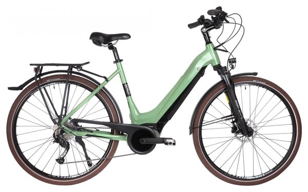 Bicyklet Victoire Elektrische Stadsfiets Shimano Alivio 9S 400 Wh 700 mm Hout Groen