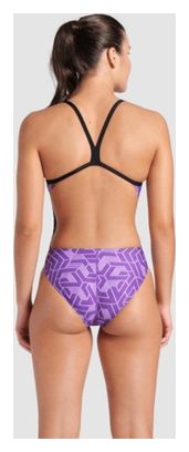 Costume da bagno donna Arena Escape Dos Challenge Viola/Nero