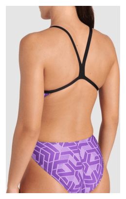Costume da bagno donna Arena Escape Dos Challenge Viola/Nero