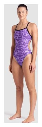 Costume da bagno donna Arena Escape Dos Challenge Viola/Nero