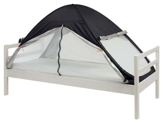 DERYAN Tente-lit avec moustiquaire escamotable 200x90x110 cm Noir