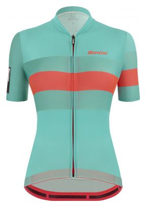 Maillot Manches Courtes Femme Santini Sleek Bengal Turquoise