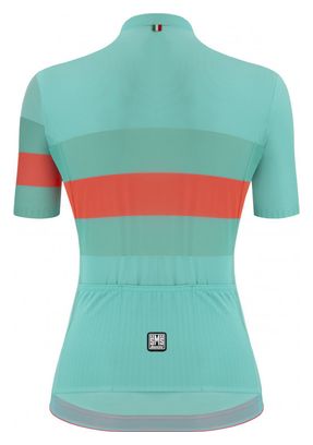 Maillot Manches Courtes Femme Santini Sleek Bengal Turquoise