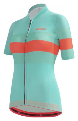 Maillot Manches Courtes Femme Santini Sleek Bengal Turquoise