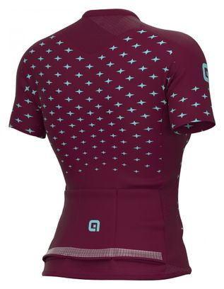 Alé Stars Burgundy/Turquoise Women&#39;s Short Sleeve Jersey