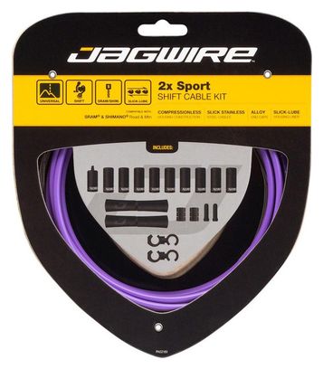 Jagwire 2x Sport Shift Kit Morado