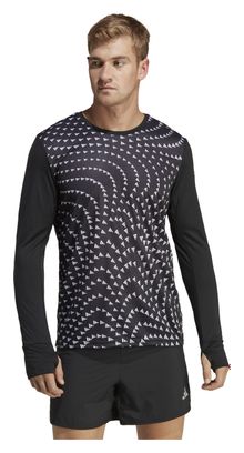 Maillot manches longues adidas running Brand Love Noir