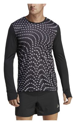 Maillot manches longues adidas running Brand Love Noir