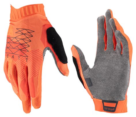 Leatt MTB 1.0 GripR Flame Orange Kids Long Gloves